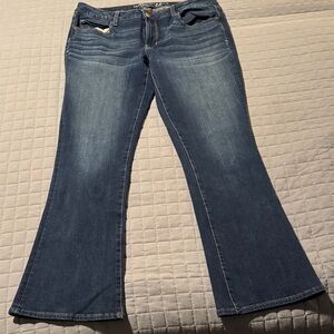 American Eagle Skinny Kick Jeans Medium Blue Wash size 14S